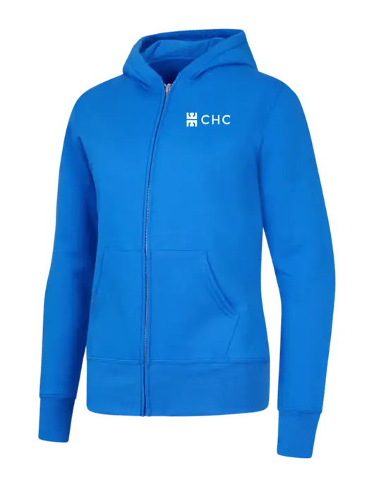 Royal Womens Core Fleece Full-Zip Hooded Sweatshirt w/CHC Logo