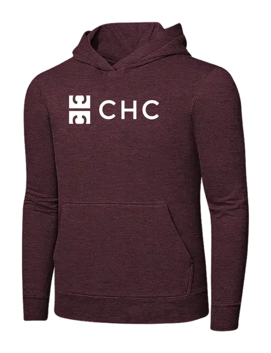 Heather Maroon 7.8 oz Ring Spun Hooded Sweatshirt w/CHC Logo