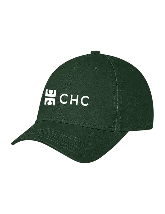Dark Green Structured Soft Snap Closure Hook & Loop Cap w/CHC Logo
