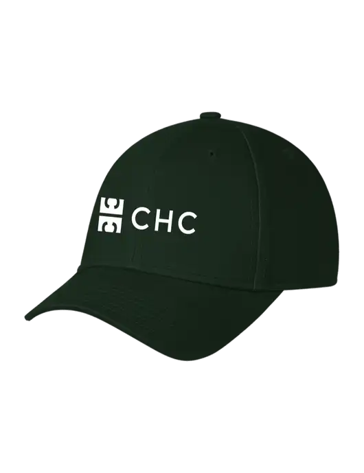 Dark Green Structured Cap Hook & Loop w/CHC Logo