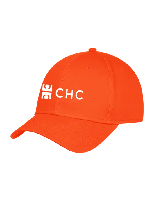 Orange Structured Cap Hook & Loop w/CHC Logo