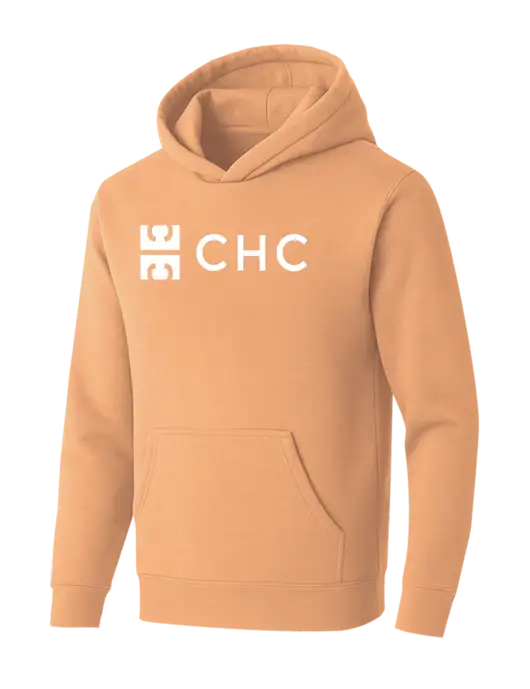 BELLA+CANVAS Peach Sponge Fleece Pullover Hoodie w/CHC Logo
