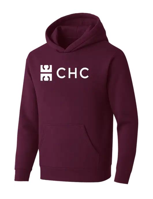 BELLA+CANVAS Maroon Sponge Fleece Pullover Hoodie w/CHC Logo