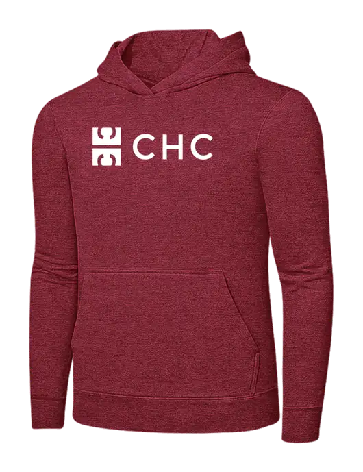 Heather Red 7.8 oz Ring Spun Hooded Sweatshirt w/CHC Logo