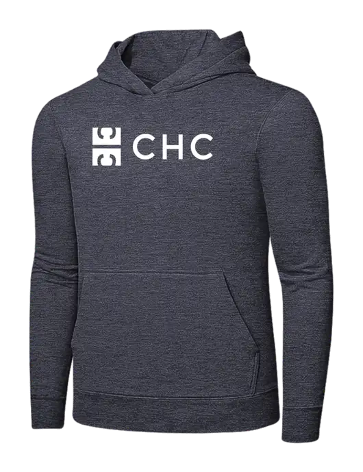 Heather Navy 7.8 oz Ring Spun Hooded Sweatshirt w/CHC Logo