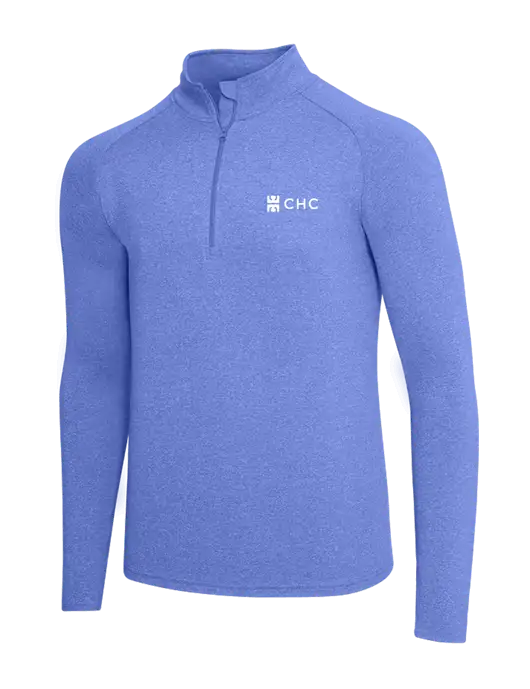 Royal Heather Sport Wick Stretch 1/4 Zip Pullover w/CHC Logo