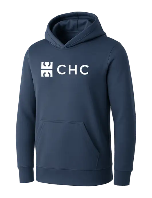 Womens Navy Core Fleece Pullover Hooded Sweatshirt w/CHC Logo