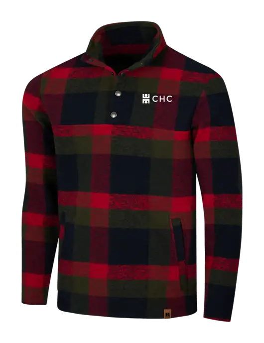 Russell Outdoors Red/Black Plaid Basin Snap Pullover w/CHC Logo