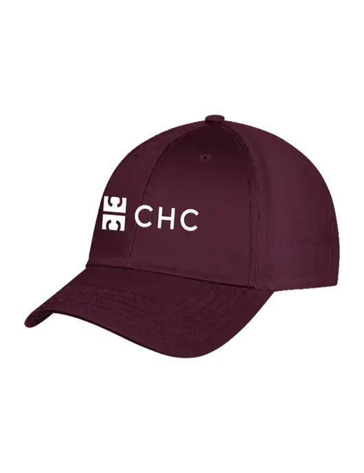 Maroon Mesh with Maroon Stitching on Bill Trucker Cap Snap Back w/CHC Logo