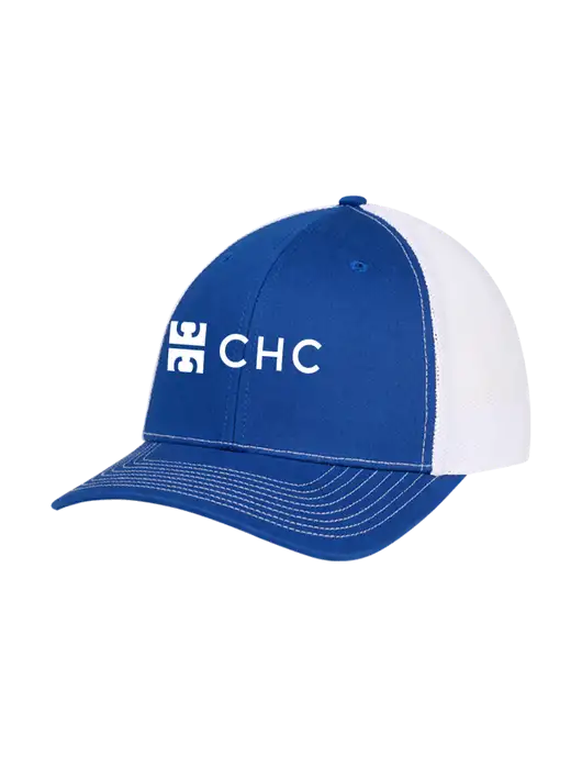 Richardson Adjustable Snapback Original 112 Trucker Cap Royal w/White Mesh w/CHC Logo