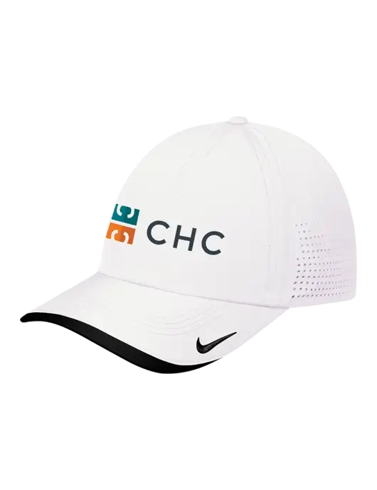 Nike White/Black Dri-FIT Perforated Performance Cap w/CHC Logo
