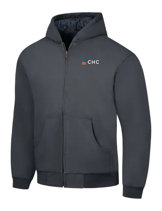 CornerStone Charcoal Duck Cloth Hooded Work Jacket w/CHC Logo