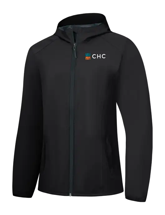 Womens Black Essential Rain Jacket w/CHC Logo