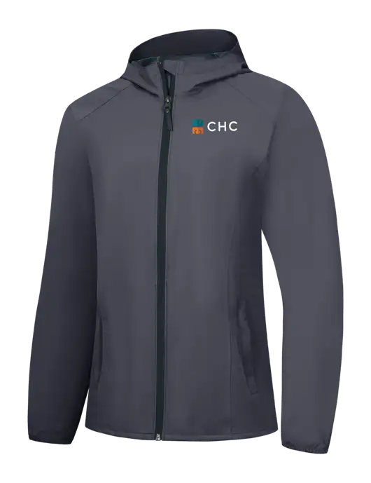 Womens Dark Grey Essential Rain Jacket w/CHC Logo