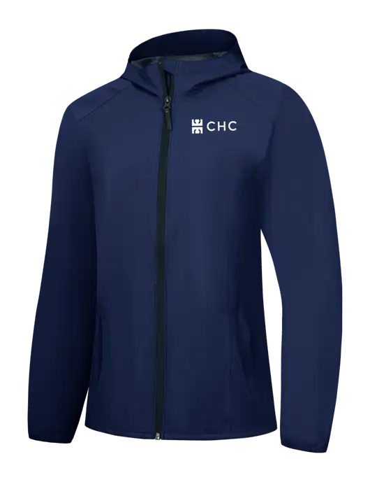 Womens Navy Essential Rain Jacket w/CHC Logo
