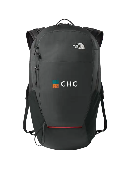 The North Face Dark Grey/Red Trim 18L Backpack w/CHC Logo