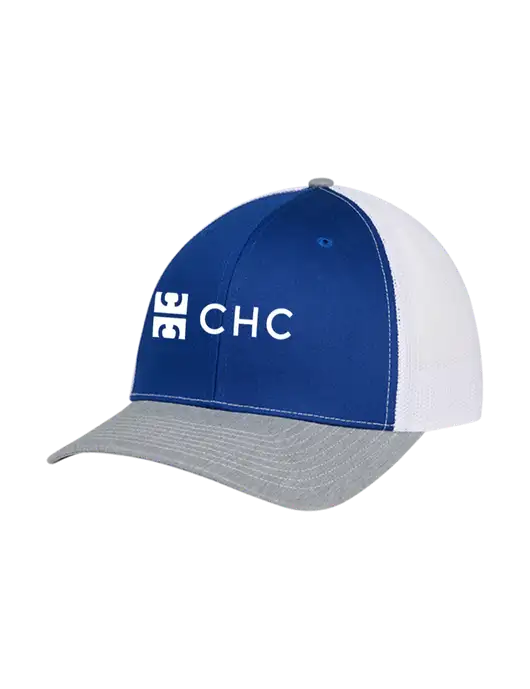 Richardson Adjustable Snapback Original 112 Trucker Cap Royal/HeatherGrey/White Mesh w/CHC Logo