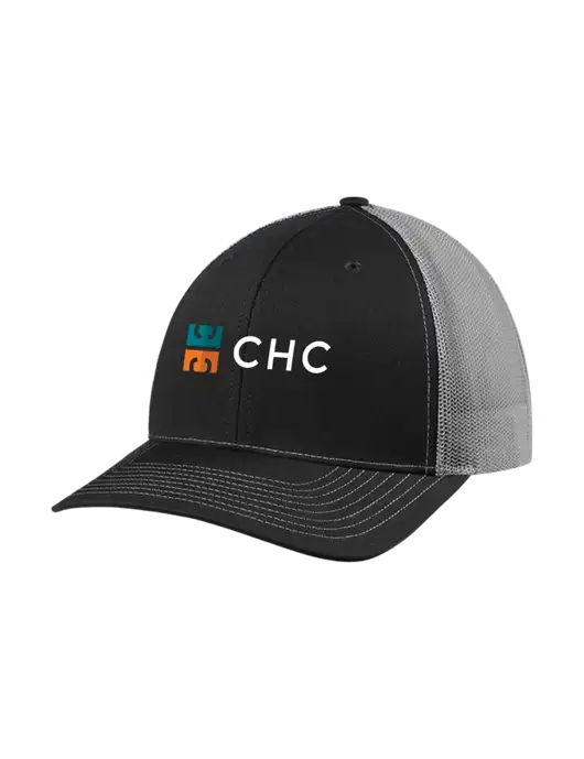 Richardson Adjustable Snapback Original 112 Trucker Cap Black w/Charcoal Mesh w/CHC Logo