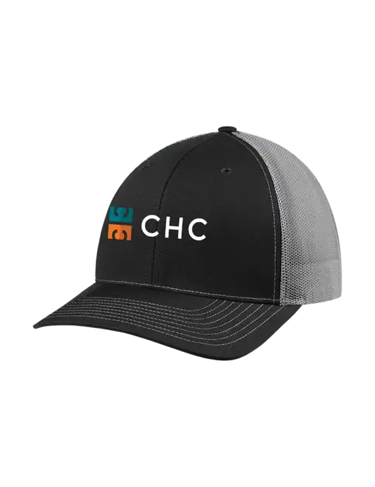 Richardson Adjustable Snapback Original 112 Trucker Cap Black w/Charcoal Mesh w/CHC Logo
