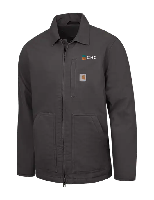Carhartt Dark Grey Sherpa-Lined Coat w/CHC Logo