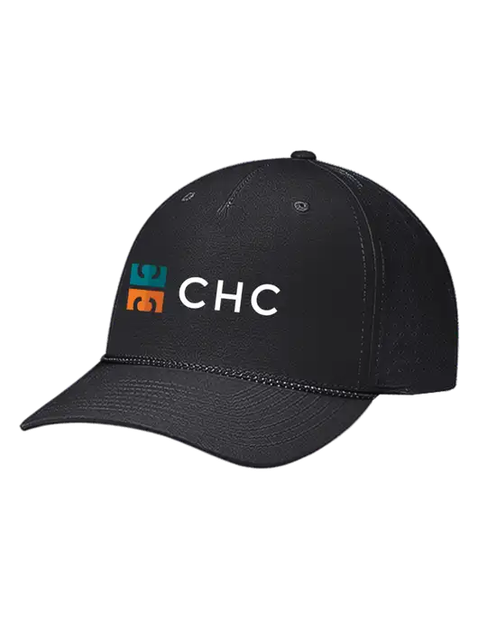 Richardson Laser Perf Performance Black/Black-Grey Rope Cap w/CHC Logo