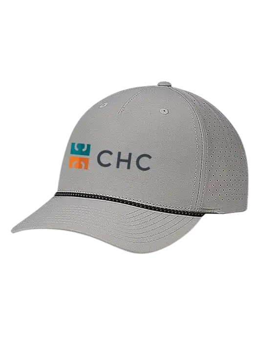 Richardson Laser Perf Performance Light Grey/Black-Grey Rope Cap w/CHC Logo