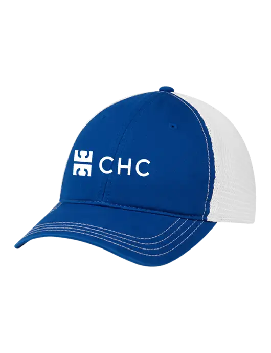 Richardson 111 Garment Washed Trucker Cap Royal w/White Mesh w/CHC Logo