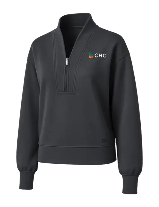 OGIO Womens Dark Grey Transcend 1/4-Zip w/CHC Logo