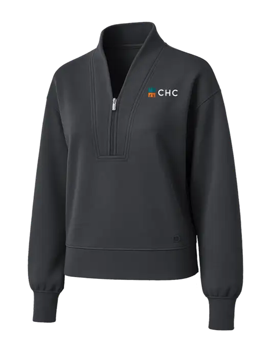 OGIO Womens Dark Grey Transcend 1/4-Zip w/CHC Logo