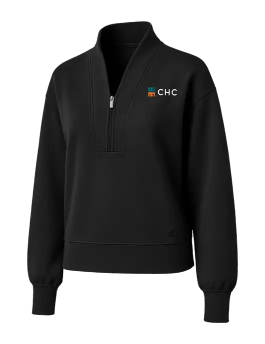 OGIO Womens Black Transcend 1/4-Zip w/CHC Logo