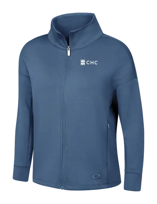 OGIO Womens Light Slate Blue Transcend Full-Zip w/CHC Logo
