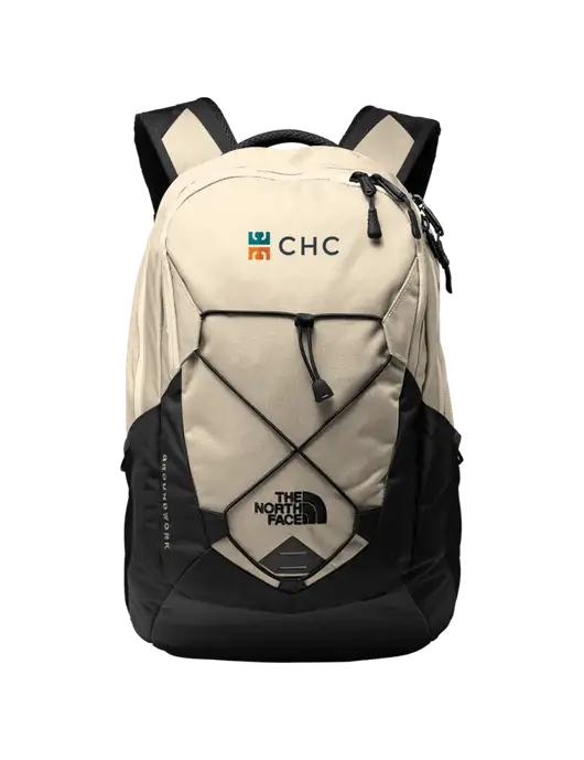 The North Face Ivory/Black Groundwork Backpack w/CHC Logo