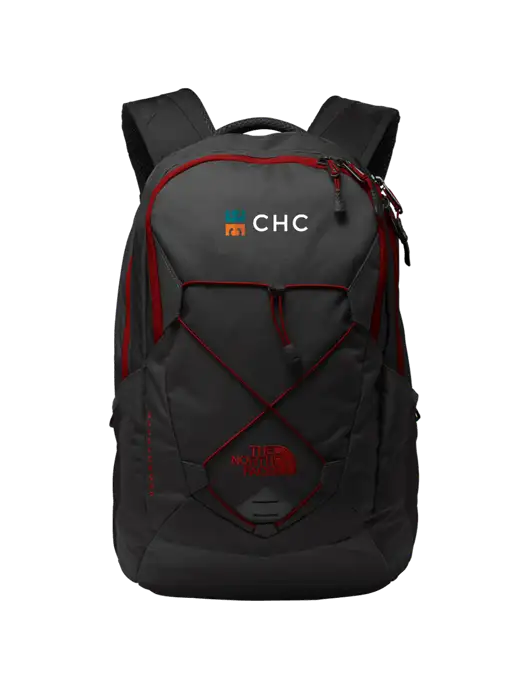 The North Face Very Dark Grey/Red Groundwork Backpack w/CHC Logo
