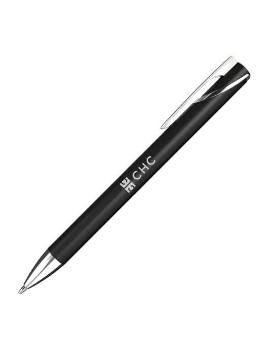 Black/Chrome HyperNova Ballpoint Pen - Black Ink w/CHC Logo