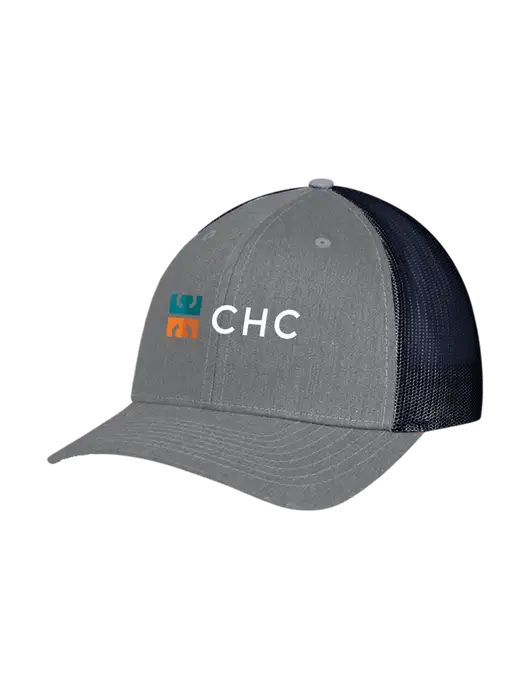 Richardson Adjustable Snapback Original 112 Trucker Cap Heather Grey w/Navy Mesh w/CHC Logo