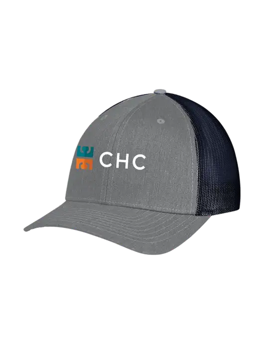 Richardson Adjustable Snapback Original 112 Trucker Cap Heather Grey w/Navy Mesh w/CHC Logo