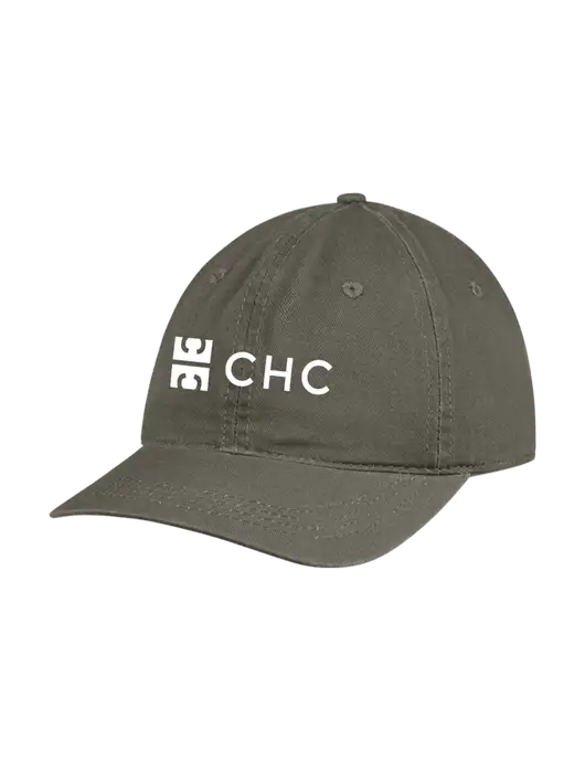 Garment Washed Unstructured Twill Olive Cap w/CHC Logo