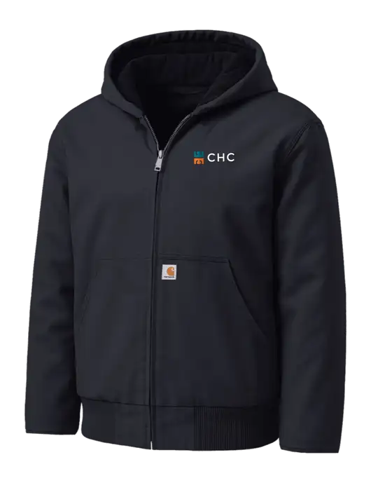 Carhartt Washed Duck Active Black Jacket w/CHC Logo