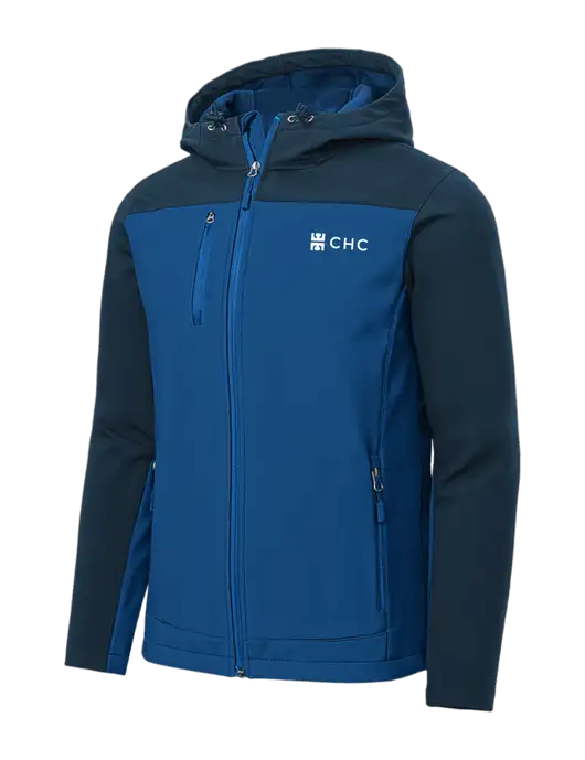 Hooded Core Royal/Navy Soft Shell Jacket w/CHC Logo