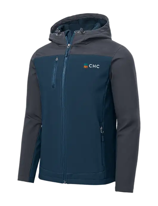 Hooded Core Navy/Dark Grey Soft Shell Jacket w/CHC Logo
