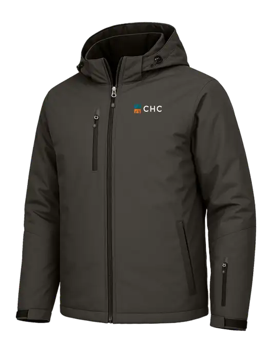 Cold Weather Vortex Dark Grey/ Black Waterproof 3-in-1 Jacket with Detachable Hood w/CHC Logo, CHC Logo