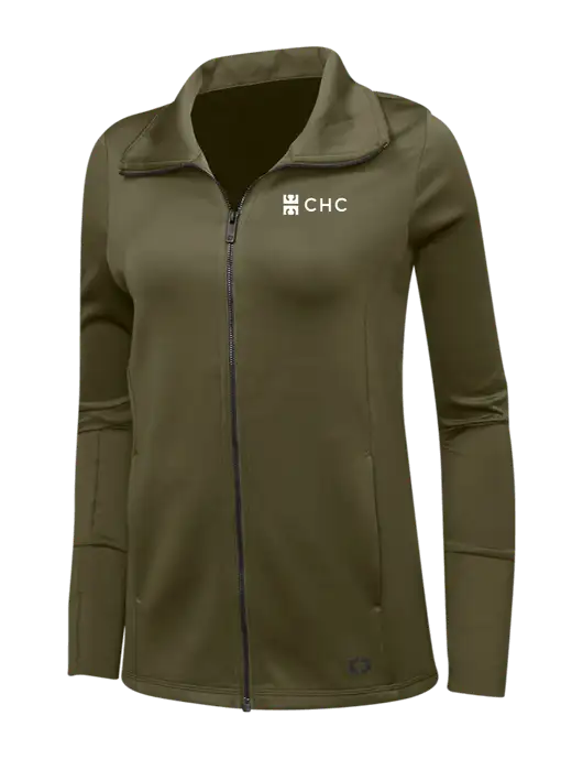 OGIO Olive Womens Endurance Modern Performance Full-Zip w/CHC Logo