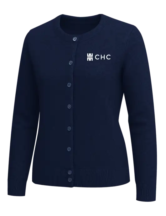 Brooks Brothers Womens Navy Washable Merino Cardigan Sweater w/CHC Logo
