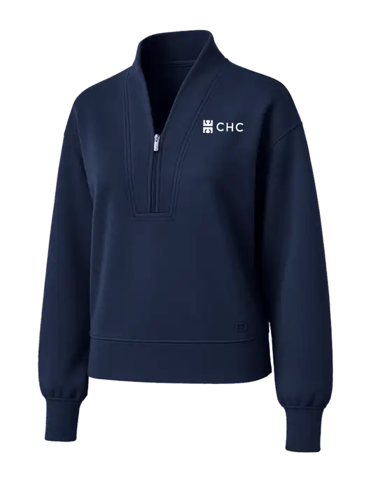 OGIO Womens Dark Navy Transcend 1/4-Zip w/CHC Logo