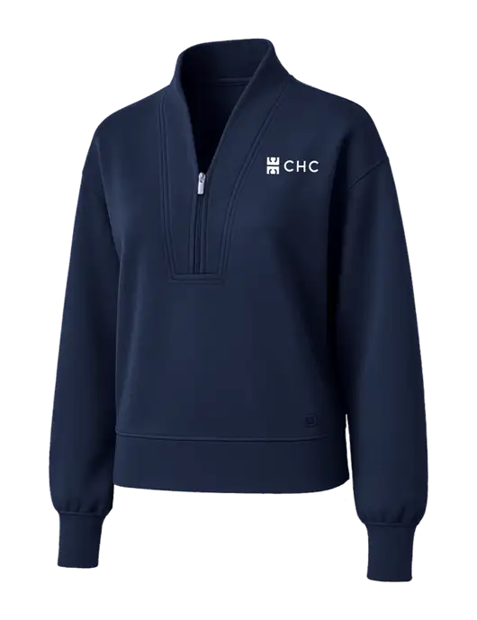 OGIO Womens Dark Navy Transcend 1/4-Zip w/CHC Logo