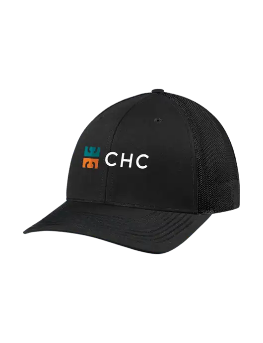 Richardson Adjustable Snapback Original 112 Trucker Cap Black w/Black Mesh w/CHC Logo
