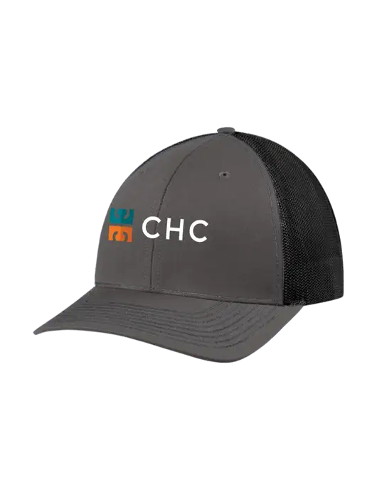 Richardson Adjustable Snapback Original 112 Trucker Cap Dark Grey w/Black Mesh w/CHC Logo