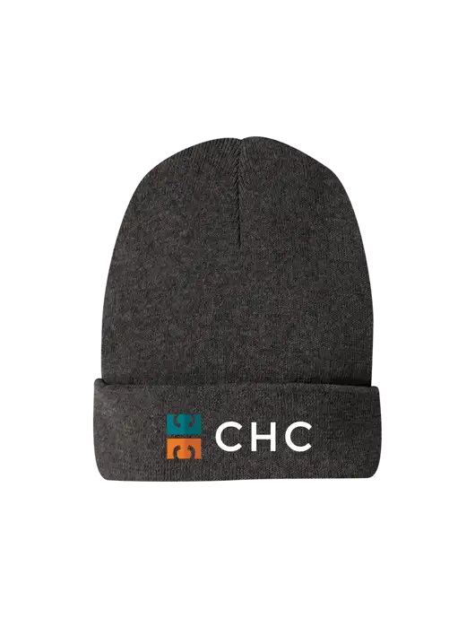 Recycled Charcoal Heather Beanie w/CHC Logo