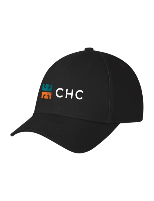 Black Structured Cap Hook & Loop w/CHC Logo