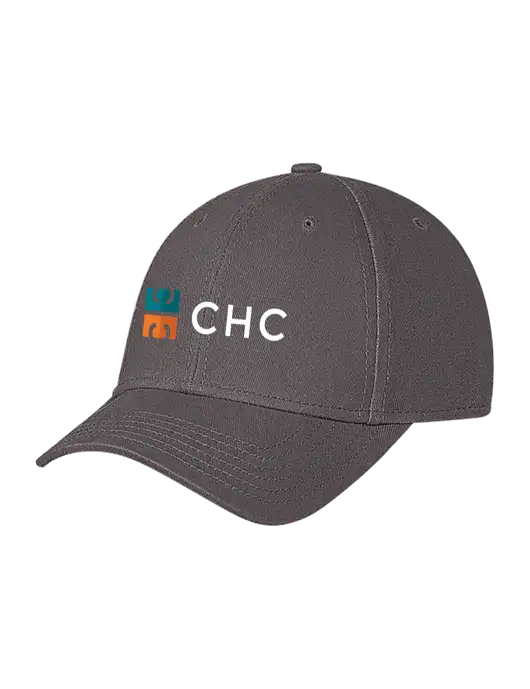 Medium Dark Grey Structured Soft Snap Closure Hook & Loop Cap w/CHC Logo